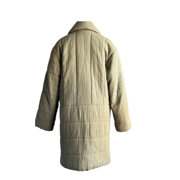 Madewell Light-spun Dumont Quilted Oversized Fit Olive/Green Jacket Size Small - Picture 2 of 16